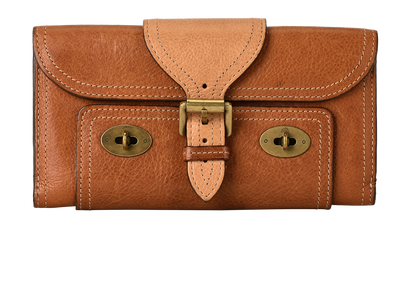 Mulberry Emmy Continental Wallet, £45, Accessories, Brown, Leather, Front view